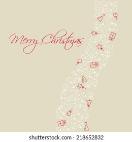 christmas background concept with symbols. christmas concept
