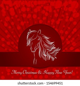 Christmas background with congratulations (eps10 vector background) 