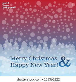 Christmas background with congratulations (eps10 vector background) 