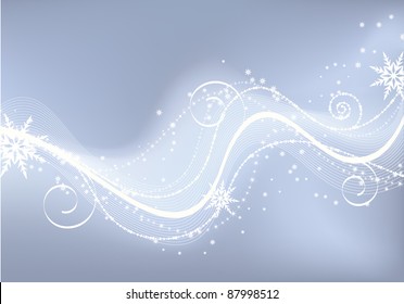 Christmas background with copy space, all elements on separate layers.