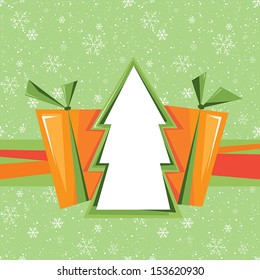 Christmas background with copy space on the tree