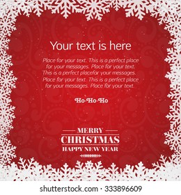 Christmas Background with Copyspace inside a snowflake frame