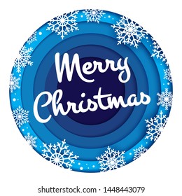 Christmas background for covers, invitations, posters, banners, flyers. Design for branding, advertising with winter christmas composition in paper cut style.