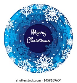 Christmas background for covers, invitations, posters, banners, flyers. Design for branding, advertising with winter christmas composition in paper cut style.