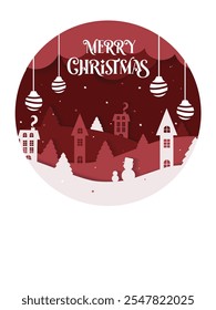 Christmas background for covers, invitations, posters, card, flyers, paper cut decoration style, advertising with winter Christmas composition in paper cut style. Vector illustration.