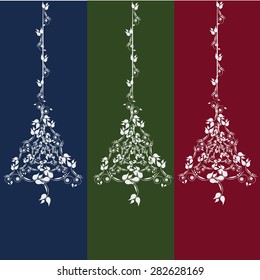 Christmas background with decorated christmas tree