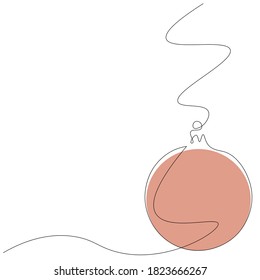 Christmas background with decoration element ball. Vector illustration