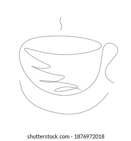 Fondo navideño con elemento decorativo. Taza de café con ilustración vectorial de árbol