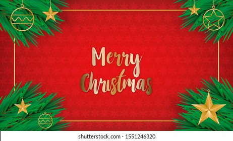 Christmas background and decoration object can use for design, festival and celebration poster layout, advertising banner design, Christmas concept, vector.
