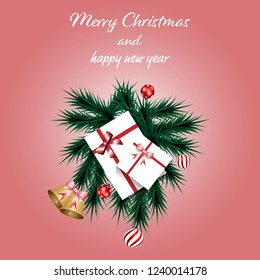 christmas background for decoration, vector illustration
