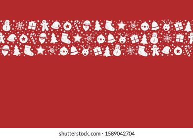 Christmas background with decorations and copyspace. Vector