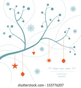 Christmas Background, christmas decorations, snowflakes