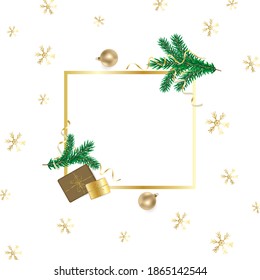 Christmas background with decorations and space for text