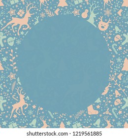 Christmas background with decorations. Vector.