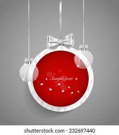 Christmas background with Christmas decorations. Vector illustration.