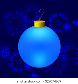 Christmas background with decorative ball. Vector illustration.