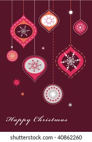 Christmas background with decorative balls, good for greeting cards and poster