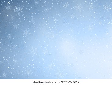 Christmas background with decorative falling snowflakes design
