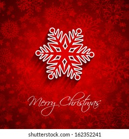 Christmas background with a decorative snowflake design