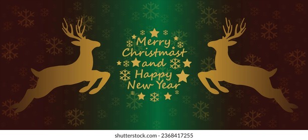 Christmas background. Christmas deer, Greeting card, banner, poster, holiday cover, header