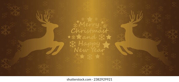 Christmas background. Christmas deer, Greeting card, banner, poster, holiday cover, header