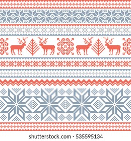 Fair Isle Snowflake Knitting Chart