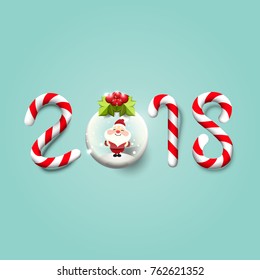 Christmas background design. Happy new year 2018