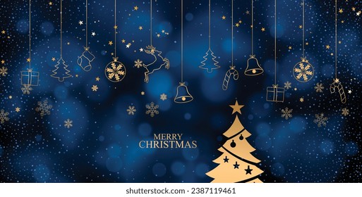 Diseño de fondo navideño con elementos de nieve e invierno.