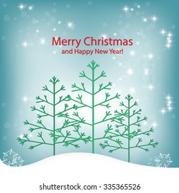 Christmas background design with snowflakes