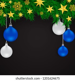 Christmas background design with Christmas tree Vector illustrations Space for text