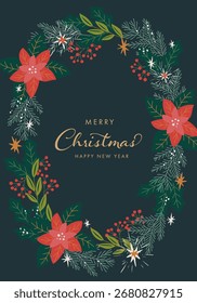Projeto de fundo de Natal. Ilustração vetorial. Para cartões de Natal.
