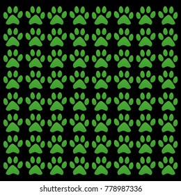 Christmas background, dog footprints,vector illustration