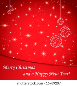 Christmas background. Easy to edit vector.