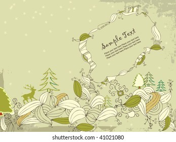 Christmas background. Easy to edit vector image.