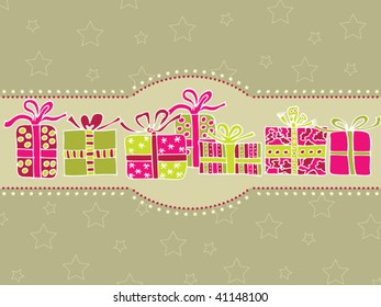 Christmas background. Easy to edit vector image.
