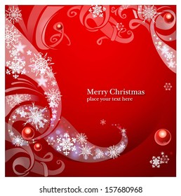 Christmas background with elegant ornament. Vector illustration 