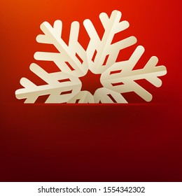 Christmas background with elegant paper snowflake. EPS 10