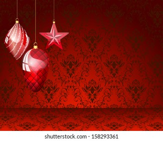 Christmas  background. EPS 10 Vector illustration  with transparency and meshes.