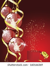 Christmas  background. EPS 10 Vector illustration  with transparency and meshes.