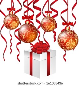 Christmas  background. EPS 10 Vector illustration  with transparency and meshes.