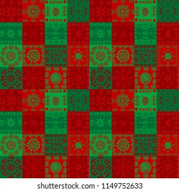 Christmas background with ethnic motifs