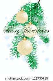 Christmas background with evening balls