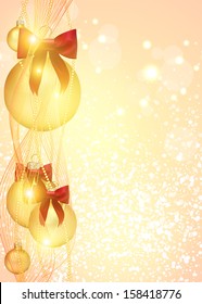 Christmas background with evening balls