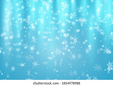 Fondo de Navidad con diseño de copos de nieve en caída