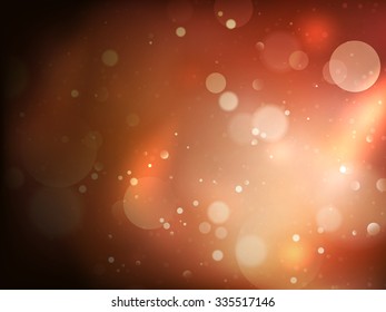 Christmas background. Festive abstract background with bokeh defocused lights. EPS 10 vector file included