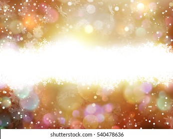 Christmas background. Festive abstract background with bokeh defocused lights and stars. EPS 10 vector file