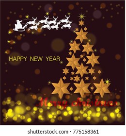 Christmas background. Festive abstract background with Booker
