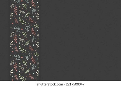 Weihnachtshintergrund mit festlichen Zweigen und Kopienraum. Vektorgrafik 