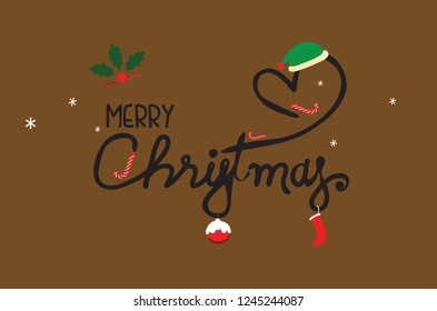Christmas background with festive decoration and text.