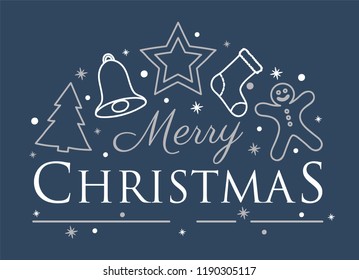 Christmas background with festive elements. Vector.